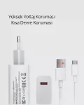 Turbo 120W Hızlı Şarj Cihazı Type-C Kablolu-8