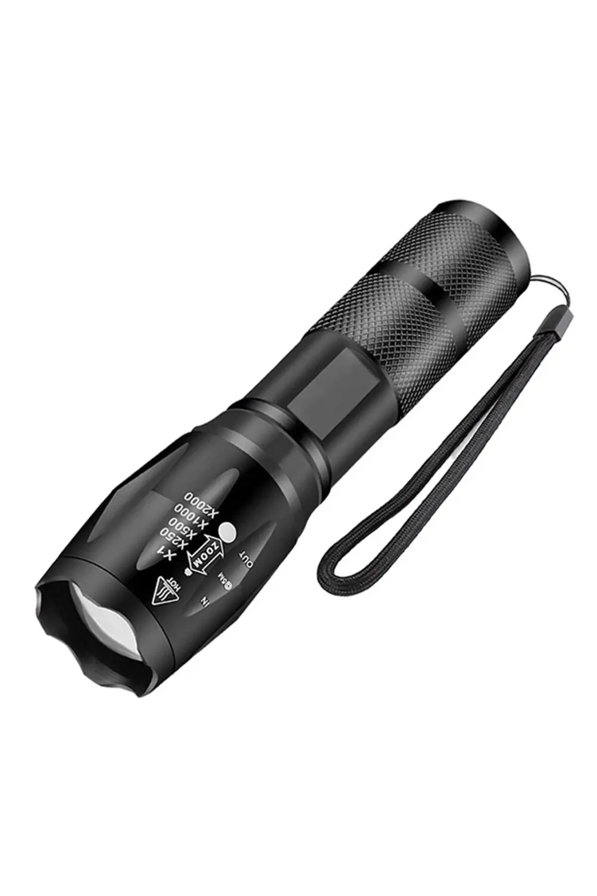 Gold Orion Km-108 T6 Led Şarjlı El Feneri 5 Modlu 200 Metre Işık Mesafesi