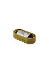 Ahşap Bambu Hazneli Yatay - Oval Metal Bombeli Meyve Rendesi 7 X 15.5CM-2
