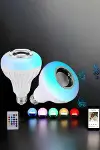 Kablosuz Bluetooth Hoparlör Led Lamba-4
