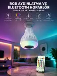 Kablosuz Bluetooth Hoparlör Led Lamba-1