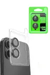 Apple iPhone 16 Plus Raze Metal Kamera Lens - Siyah-1