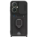 Vivo Y27 Kılıf Zuma Kartvizitli Yüzüklü Silikon - Siyah-2