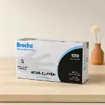Nitril Muayene Eldiveni Siyah Pudrasız S 100'lü-1
