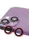 Apple iPhone 13 Mini Raze Metal Kamera Lens - Kırmızı-1