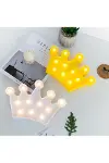 3D Dekoratif Pilli Kraliçe Tacı Model Led Masa ve Gece Lambası-4