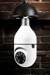 Wifi Kamera Duylu Ampul Görünümlü 360 Derece Dönebilen Ev Kamerası-5