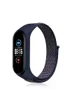 Xiao Band 4 Hasırlı Cırtcırtlı Kordon - Lacivert-Mor-1