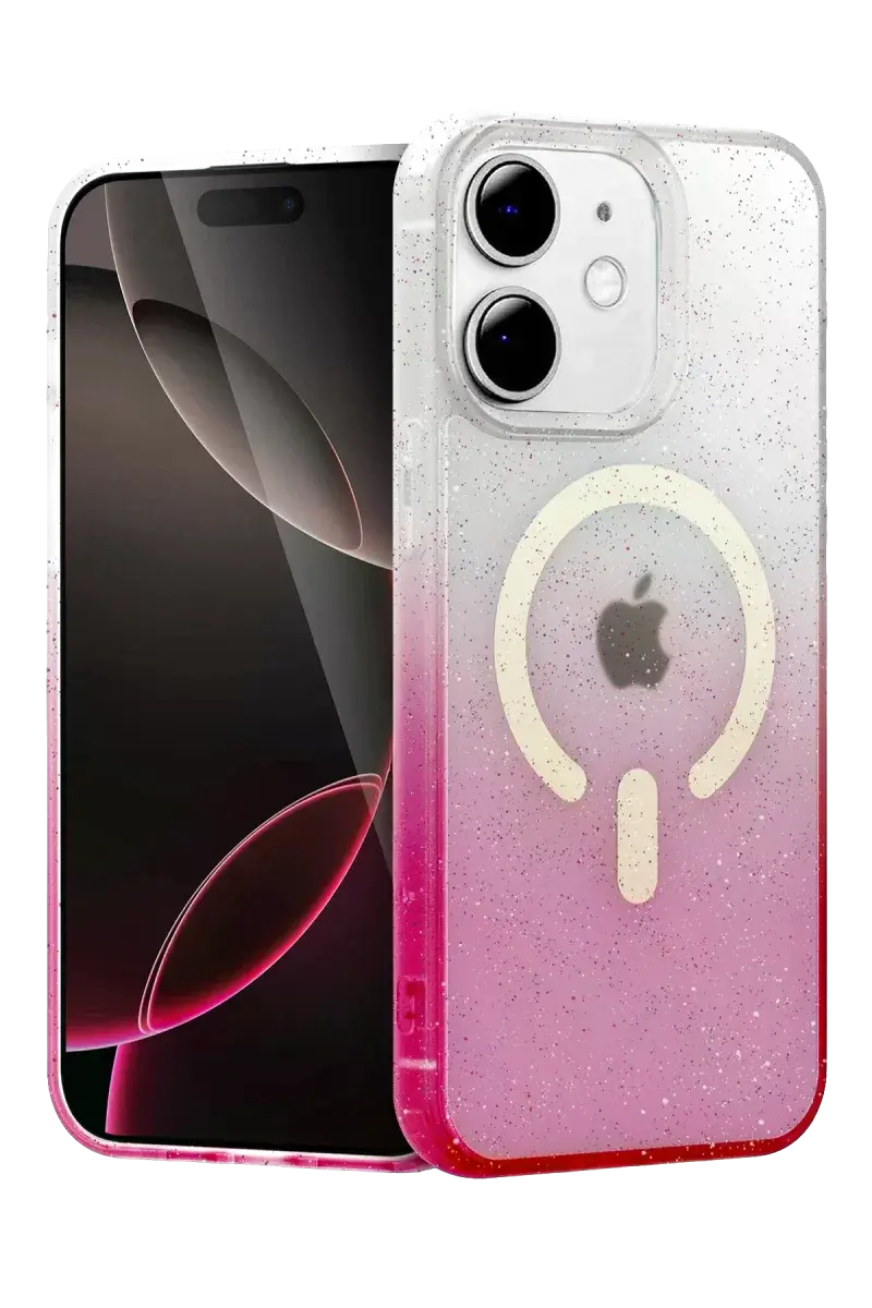 Apple iPhone 11 Pummel Shiny Magsafe Kapak - Pembe