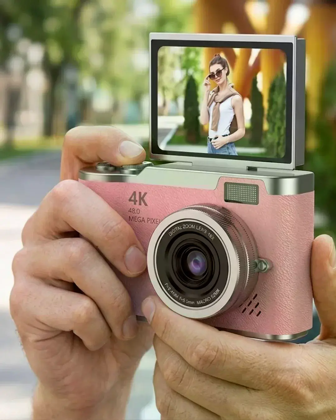 48 MP Dijital Kamera Flip Ekran 18x Zoom Vlog Selfie Kamera