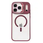 Joko Apple İphone 17 Pro Max Rem Lensli Magsafe Standlı Kapak - Bordo-2