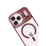 Joko Apple İphone 17 Pro Max Rem Lensli Magsafe Standlı Kapak - Bordo-3