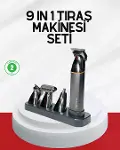 Şarjlı 9’u 1 Arada Çok Amaçlı Erkek Bakım Seti Yıkanabilir Başlıklar-1
