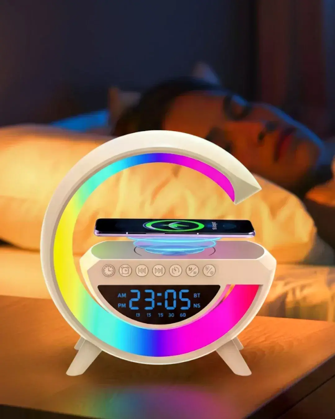 RGB Işıklı Kablosuz Hoparlör Bluetooth USB FM TF Kart Destekli