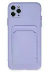 Apple iPhone 11 Pro Max Kılıf Kelvin Kartvizitli Silikon - Lila-2