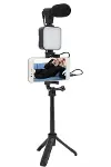 Video Making Kit Telefon Tutucu Vlog Video Mini Led Işıklı-10