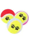 3'lü Renkli Desenli Tenis Topu Kedi Köpek Oyuncağı-1
