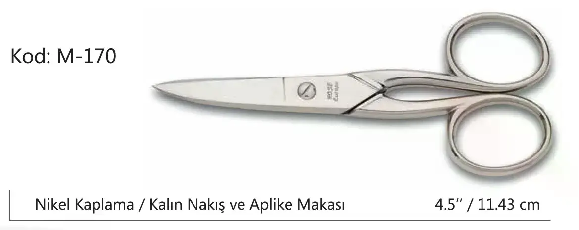 Europe Kalın Nakış Makası Süper Kalite No:4.5 11,43 Cm