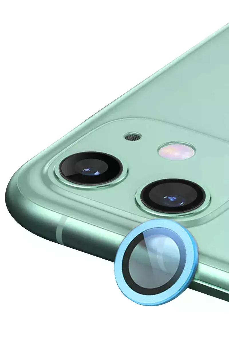 Apple iPhone 11 Raze Metal Kamera Lens - Mavi