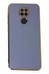Xiao Red Note 9 Kılıf Volet Silikon - Mavi-1