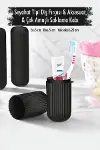 Siyah Seyahat Tipi Diş Fırçası & Aksesuar Kutusu & Çok Amaçlı Saklama Kabı-2
