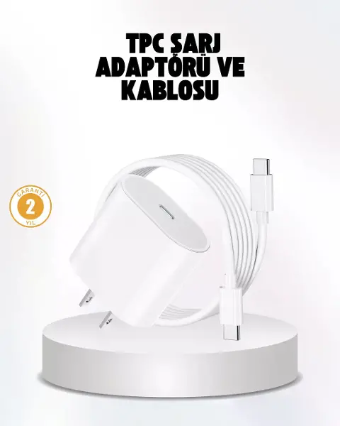 iPhone ve iPad Uyumlu 20W Güvenli USB-C Hızlı Şarj Adaptörü