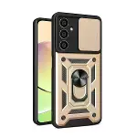 Samsung Galaxy A25 5g Kılıf Pars Lens Yüzüklü Silikon - Gold-1