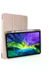 Apple iPad Pro 11 (2024) Kılıf Kalemlikli Mars Tablet Kılıfı - Rose Gold-1