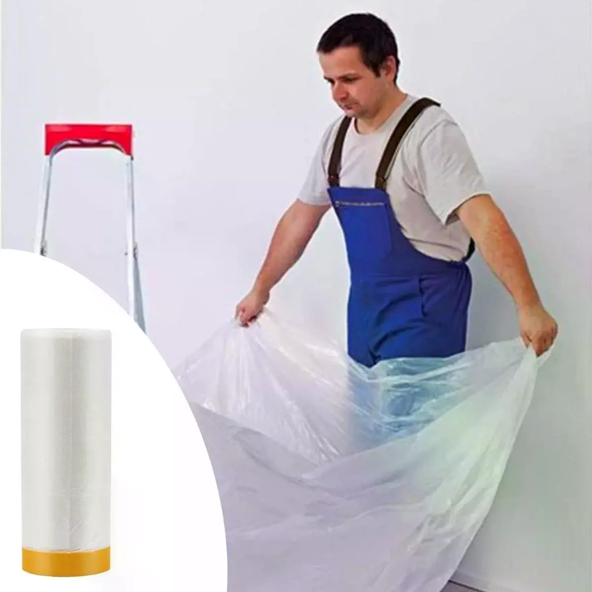 Boya Badana Eşya Koruma Hışır Örtüsü 280cm x 15 mt Yapışkanlı Hışır Örtü
