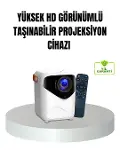 Taşınabilir 1080P HD Akıllı Projektör – 64GB Dahili Hafıza, 2GB RAM, Uzaktan Kumandalı-2