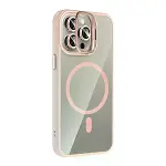 Joko Apple İphone 15 Pro Max Rem Lensli Magsafe Standlı Kapak - Pembe-3