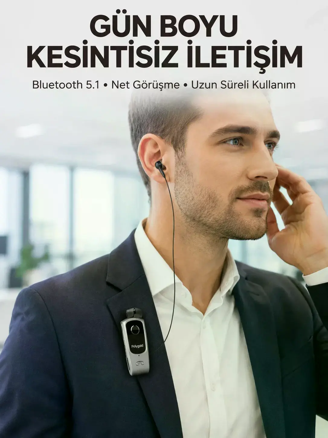 Çift Telefon Bağlantılı Eller Serbest Bluetooth Kulaklık