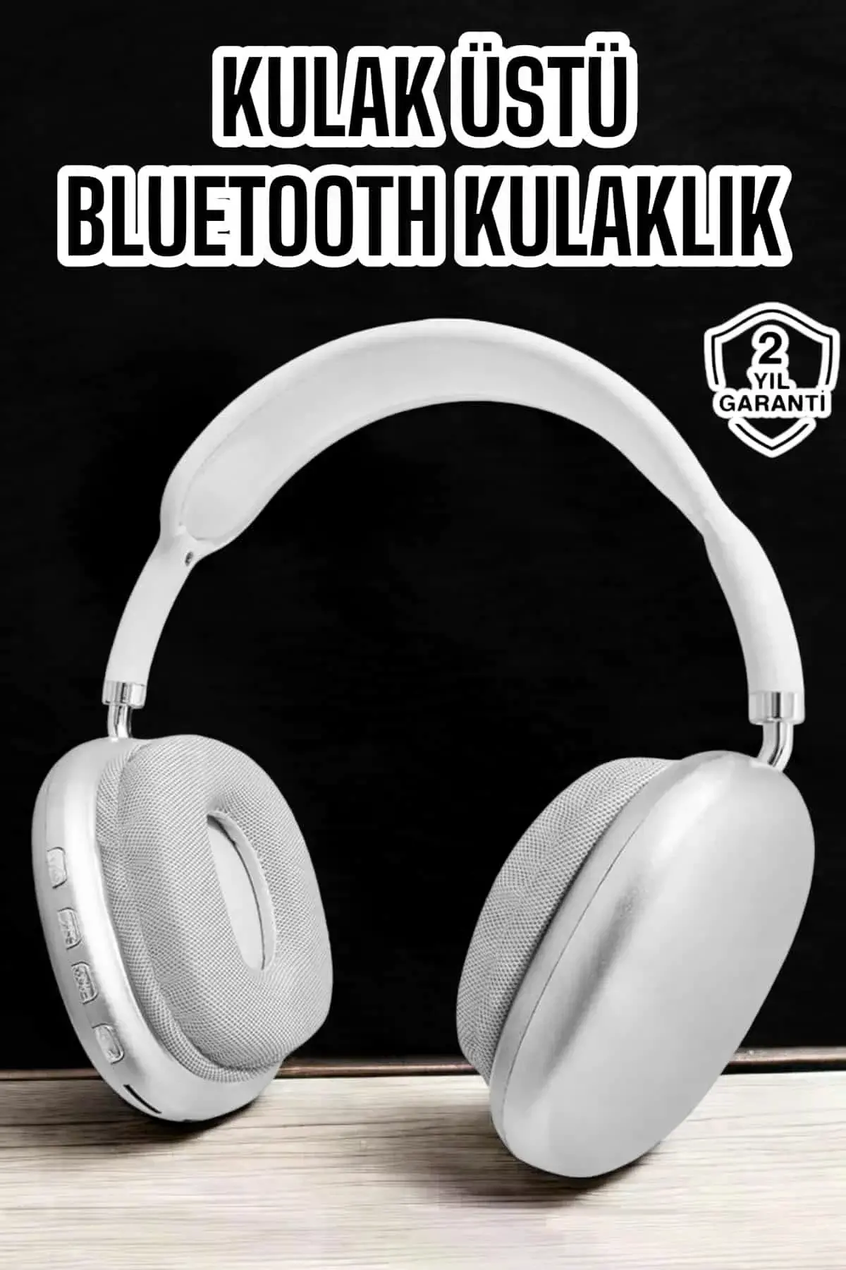 P9 Plus Kablosuz Kulak Üstü Bluetooth Kulaklık Beyaz Yüksek Ses Kaliteli