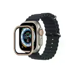 Apple Watch Ultra 49mm Alünyum Kasa Cam Ekran Koruyucu - Gold-1