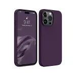 Apple iPhone 15 Pro Max Kılıf First Silikon - Mürdüm-3