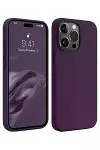 Apple iPhone 15 Pro Max Kılıf First Silikon - Mürdüm-1