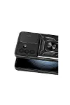 Samsung Galaxy A37 5g Pars Lens Yüzüklü Silikon - Siyah-2