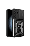 Samsung Galaxy A37 5g Pars Lens Yüzüklü Silikon - Siyah-1