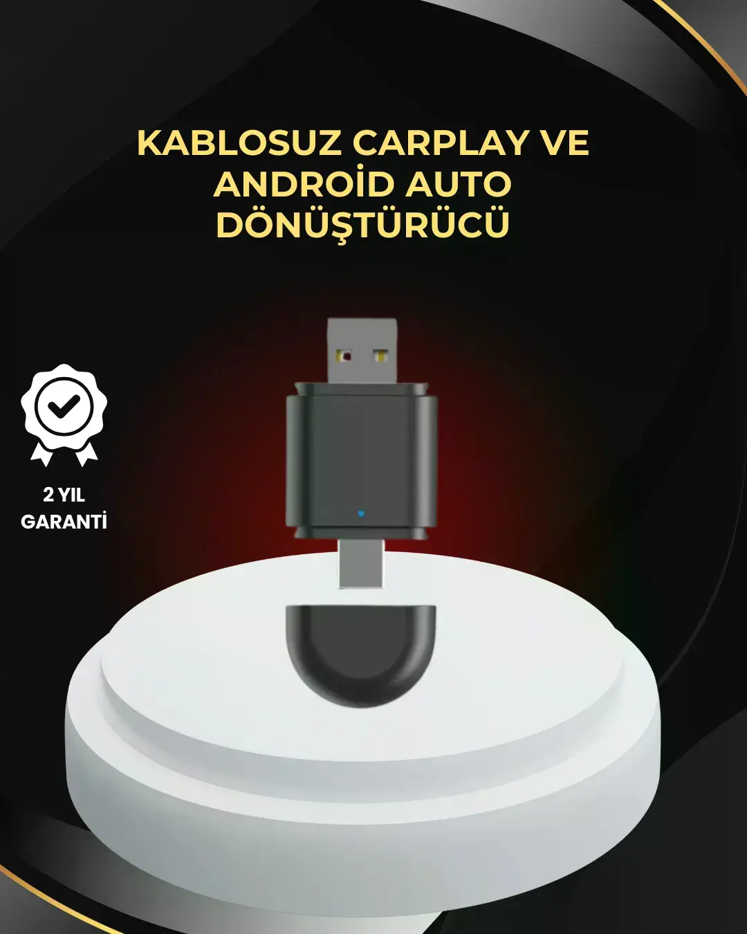 Kablosuz CarPlay ve Android Auto Dönüştürücü – USB-A & Type-C Girişli Akıllı Adaptör