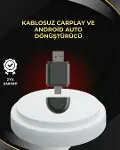 Kablosuz CarPlay ve Android Auto Dönüştürücü – USB-A & Type-C Girişli Akıllı Adaptör-1