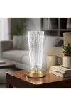 Silindirik Kristal Nokta Model LED Masa Lambası – Gold Tabanlı, Dokunmatik, 3 Renk Işık Modlu, Şarjl-4