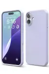 Apple iPhone 16 Plus Kılıf Nano içi Kadife Silikon - Lila-1