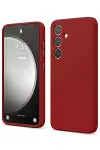 Samsung Galaxy S24 FE Kılıf First Silikon - Kırmızı-1