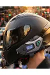 Kask İçi Kablosuz Kulaklık Kamera Fonksiyonlu IPX8 Su Geçirmez ve LED Ekranlı-1