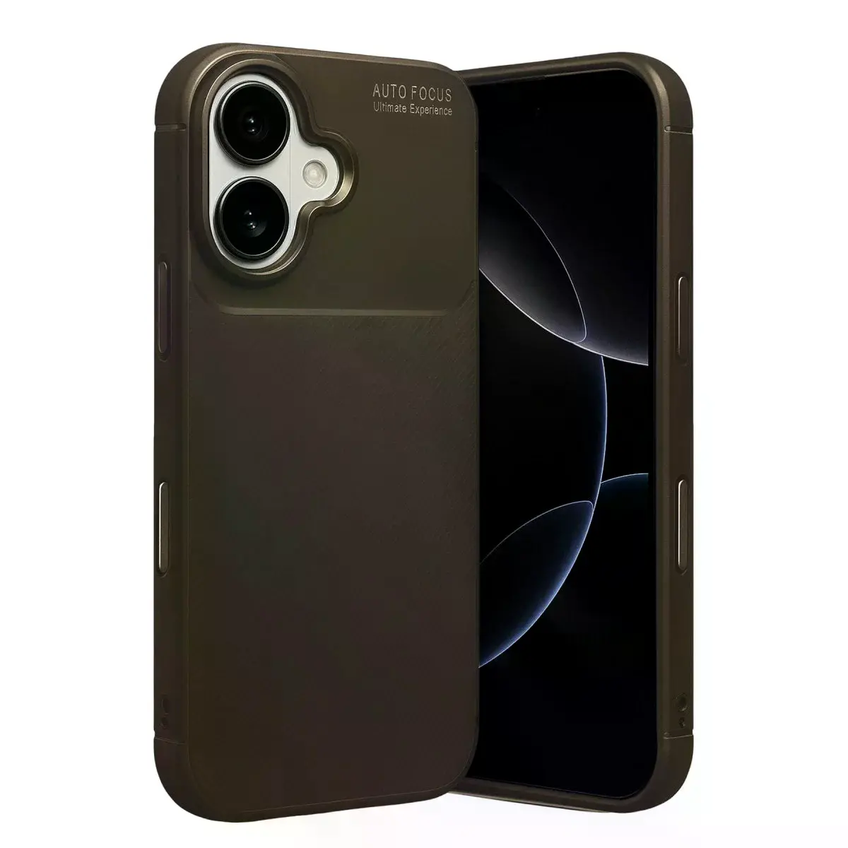 Apple İphone 17 Auto Focus Karbon Kapak - Kahverengi