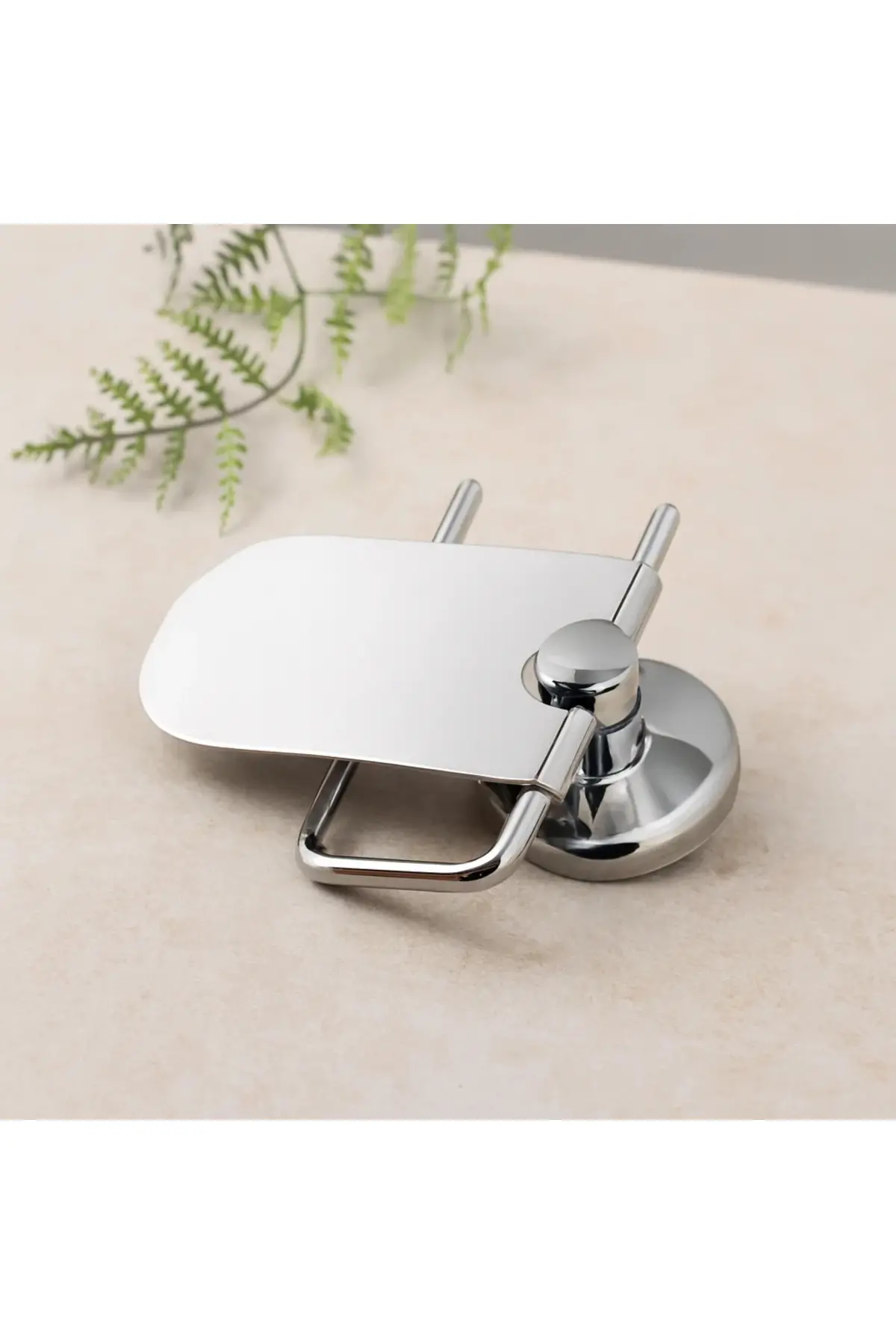 Kapaklı Metal WC Kağıtlık (Vidalı Montaj)