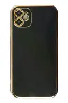 Apple iPhone 12 Kılıf Volet Silikon - Siyah-3