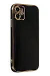 Apple iPhone 12 Kılıf Volet Silikon - Siyah-1