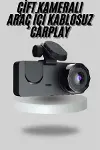 Araç İçi Dikiz Kamerası Sürüş Kaydedici 3 Lensli DVR Kamera-2