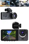 Araç İçi Dikiz Kamerası Sürüş Kaydedici 3 Lensli DVR Kamera-1